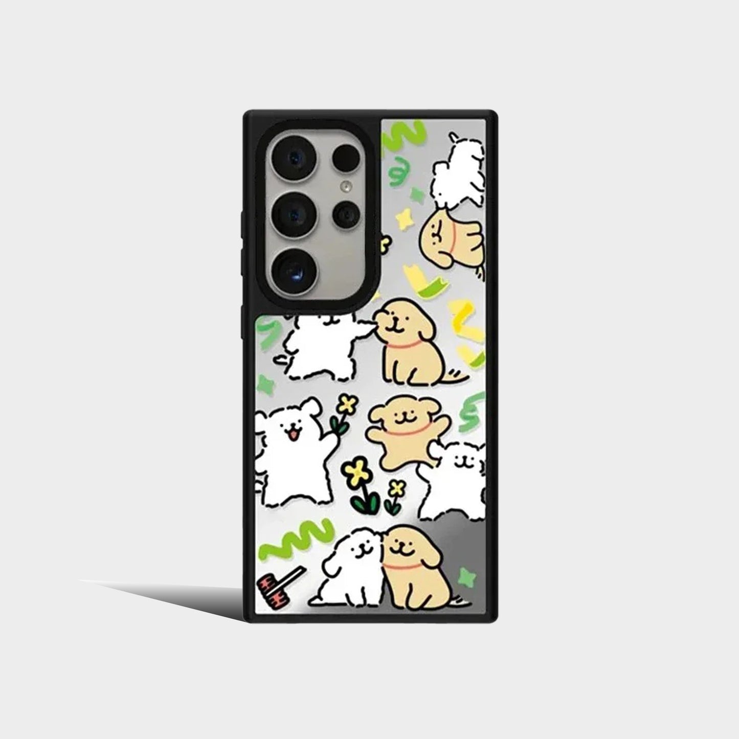 Cartoon Mirror Surface Protective Case for Samsung Galaxy