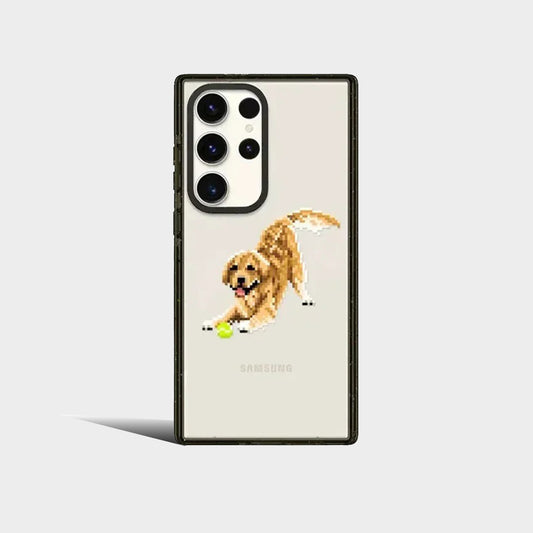 Cute Puppy Magnetic Acrylic Protective Case for Samsung Galaxy