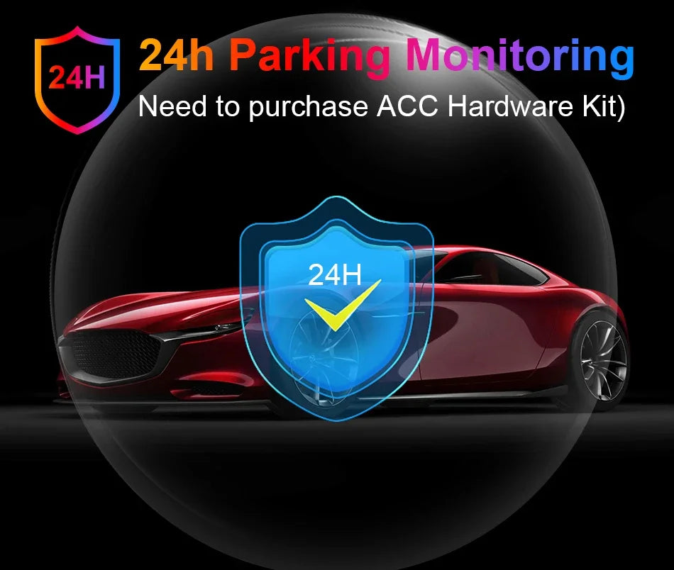 10.26 Inch Universal Portable 4K Dash Cam Wireless Carplay&Android Auto Car DVR GPS Navigation Rearview Camera AUX FM WIFI