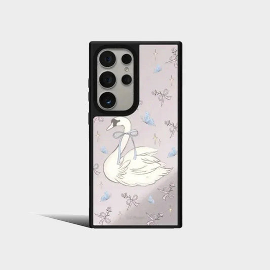 Cartoon Animals Mirror Surface Protective Case for Samsung Galaxy