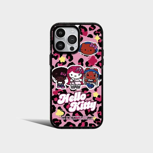 Sanrio Hello Kitty Leopard Print Acrylic Phone Case