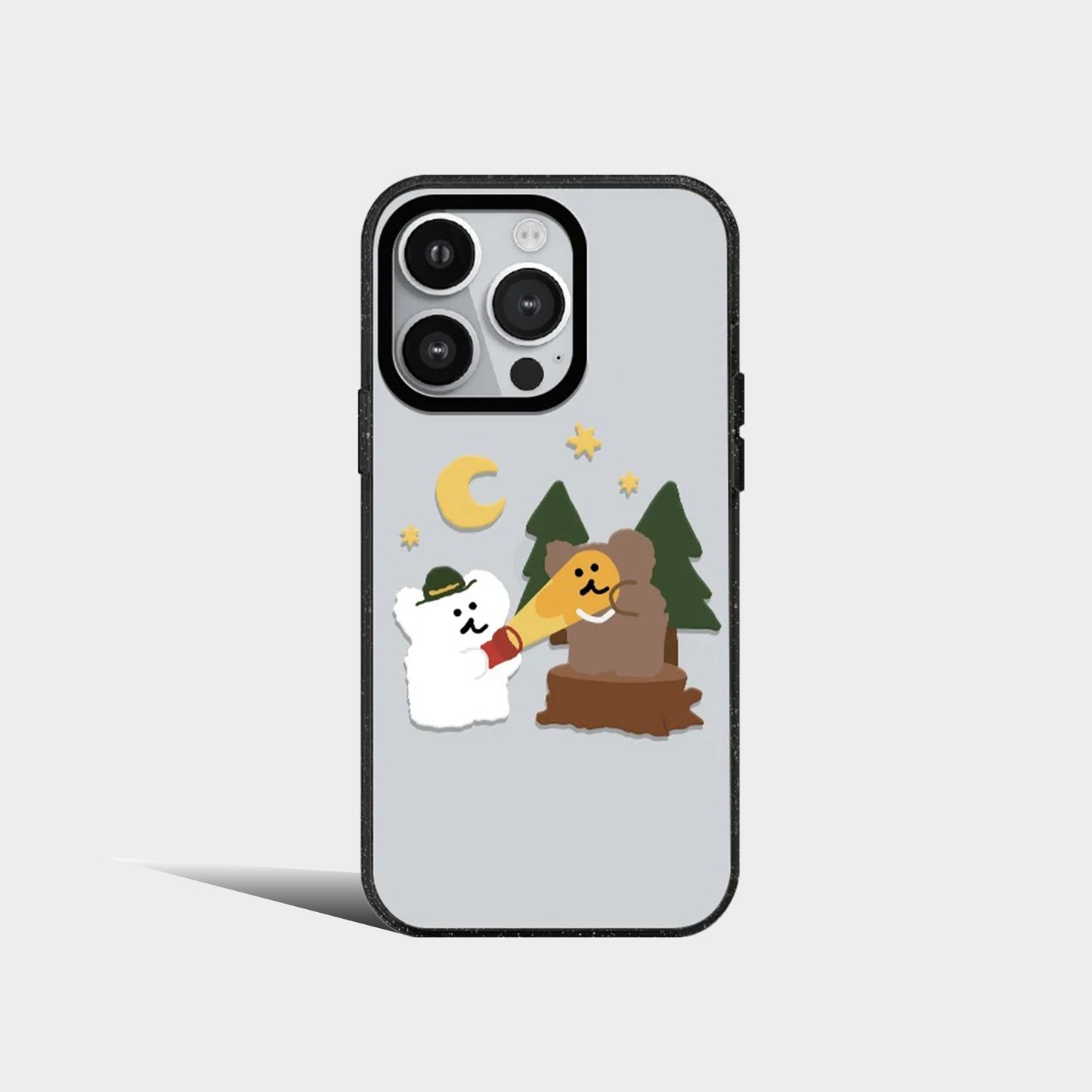 Cute Brown Bear And Friends Cartoon Acrylic Phone Case