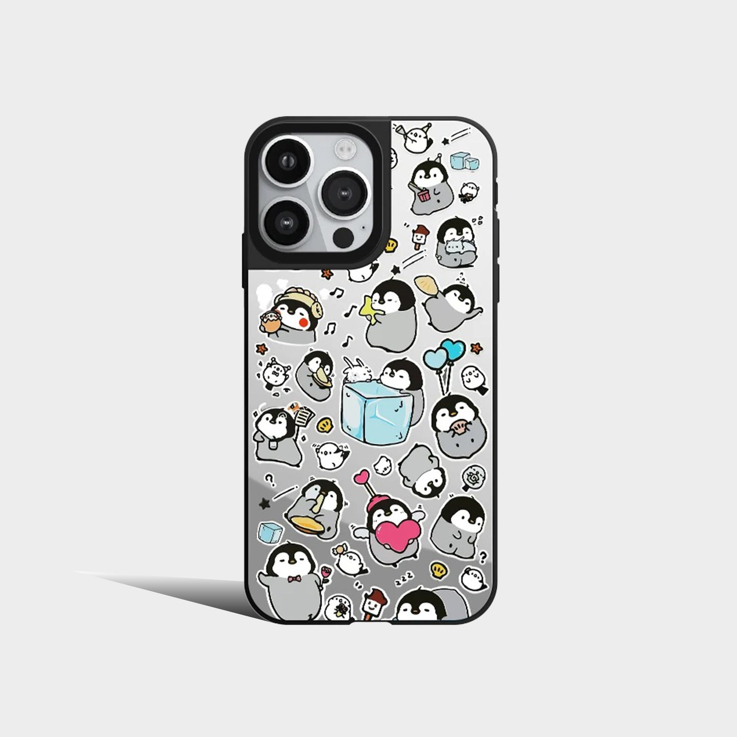 Mirror Cute Penguins Phone Case Cover