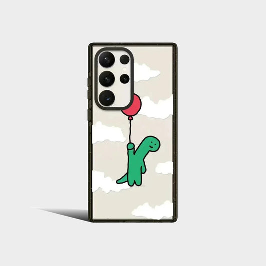 Cute Dinosaur Acrylic Black Border Case for Samsung Galaxy