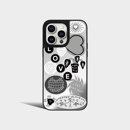 Dog Sticker Mirror Magnetic iPhone Case