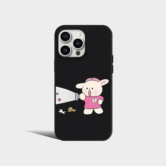 Cute Dog Creative Lovers Mirror Magnetic Iphone Case