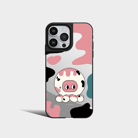 Cartoon Cute Octopus Kawaii Mirror Phone Case