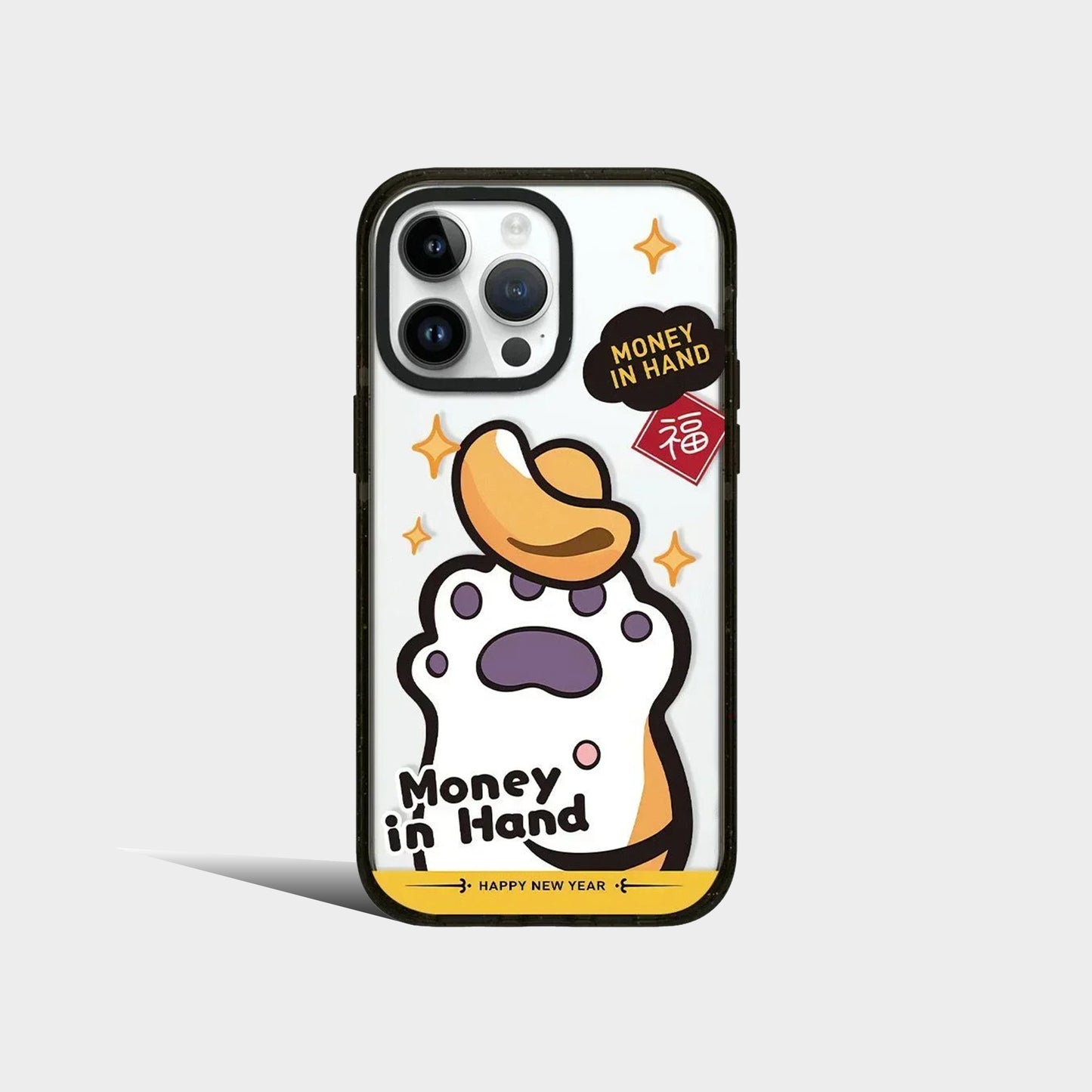 Mirror Surface Acrylic Money Hand Phone Case