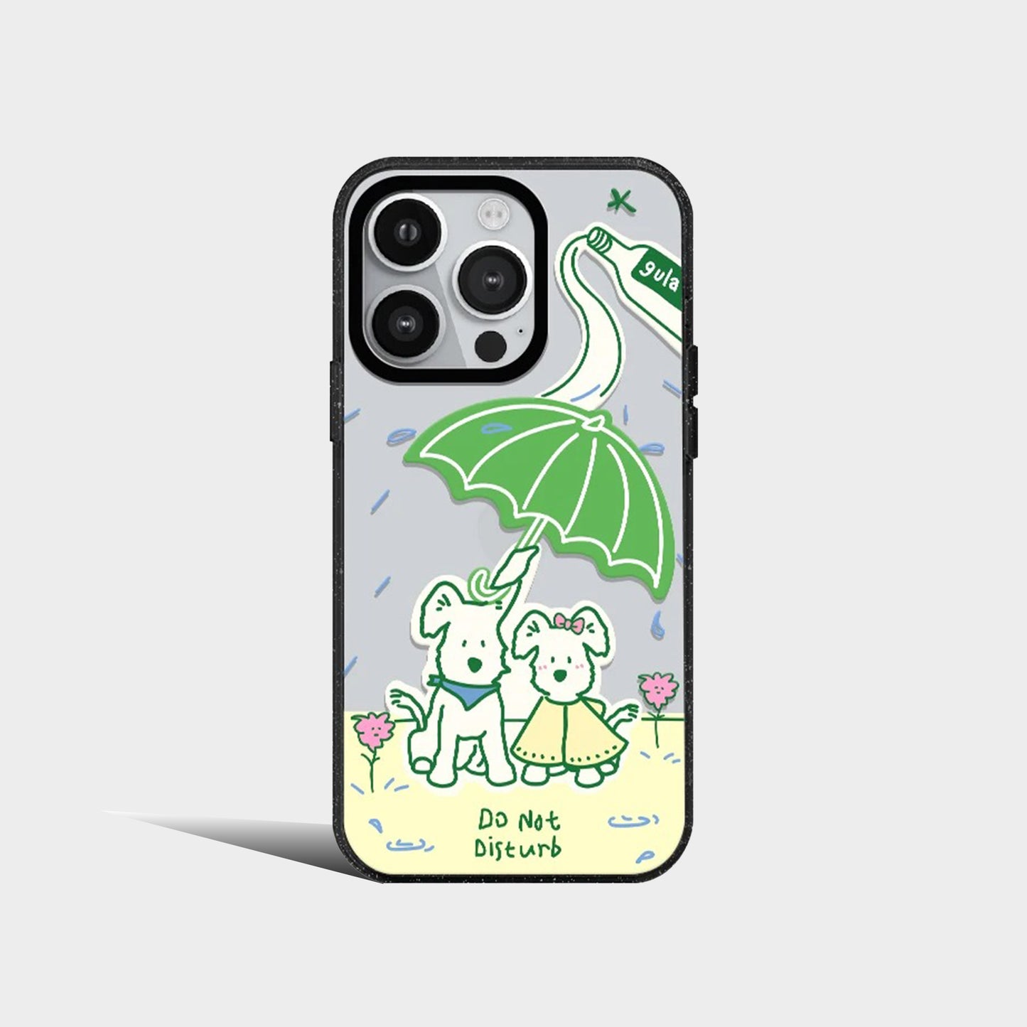 Acrylic Cute White Puppy Gula Love Phone Case