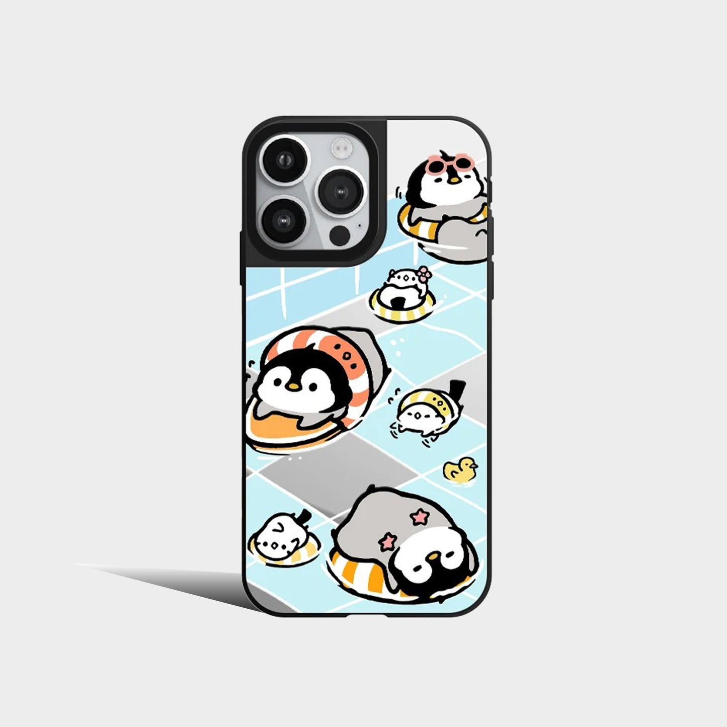 Mirror Cute Penguins Phone Case