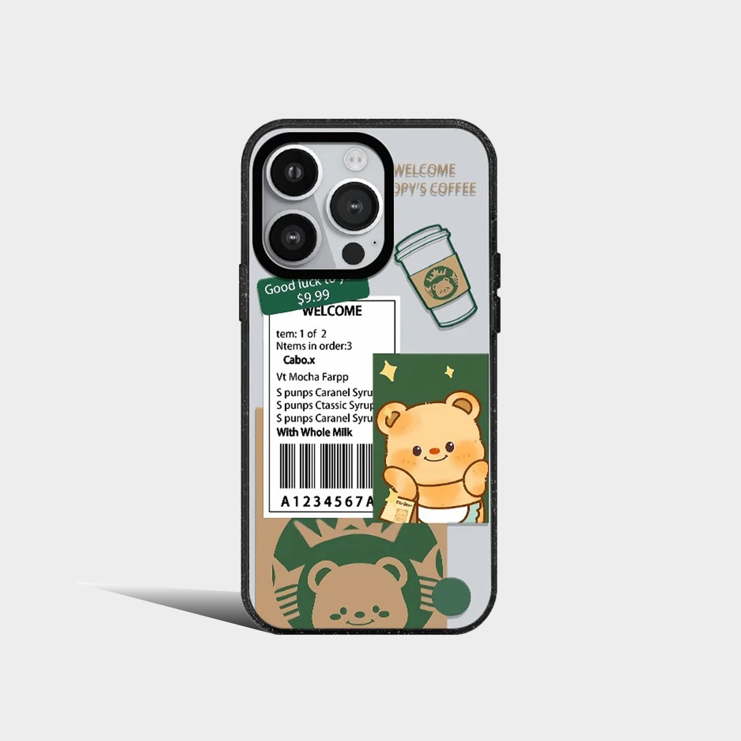 Cute Butter Bear Brown Acrylic With MagSafe Phone Case