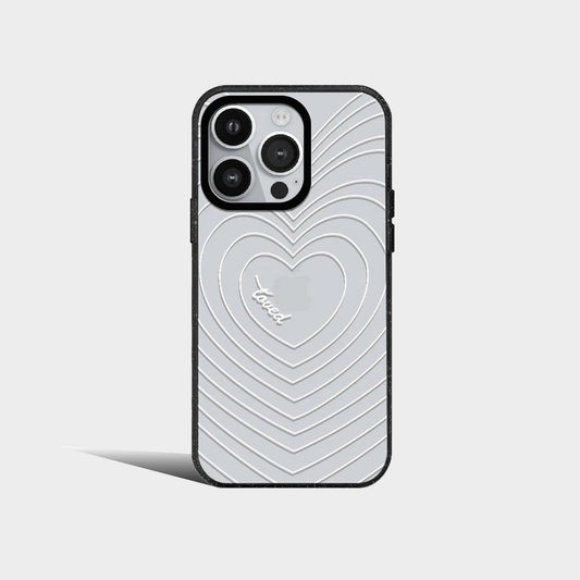 Stripe Love Heart Color Acrylic Phone Case