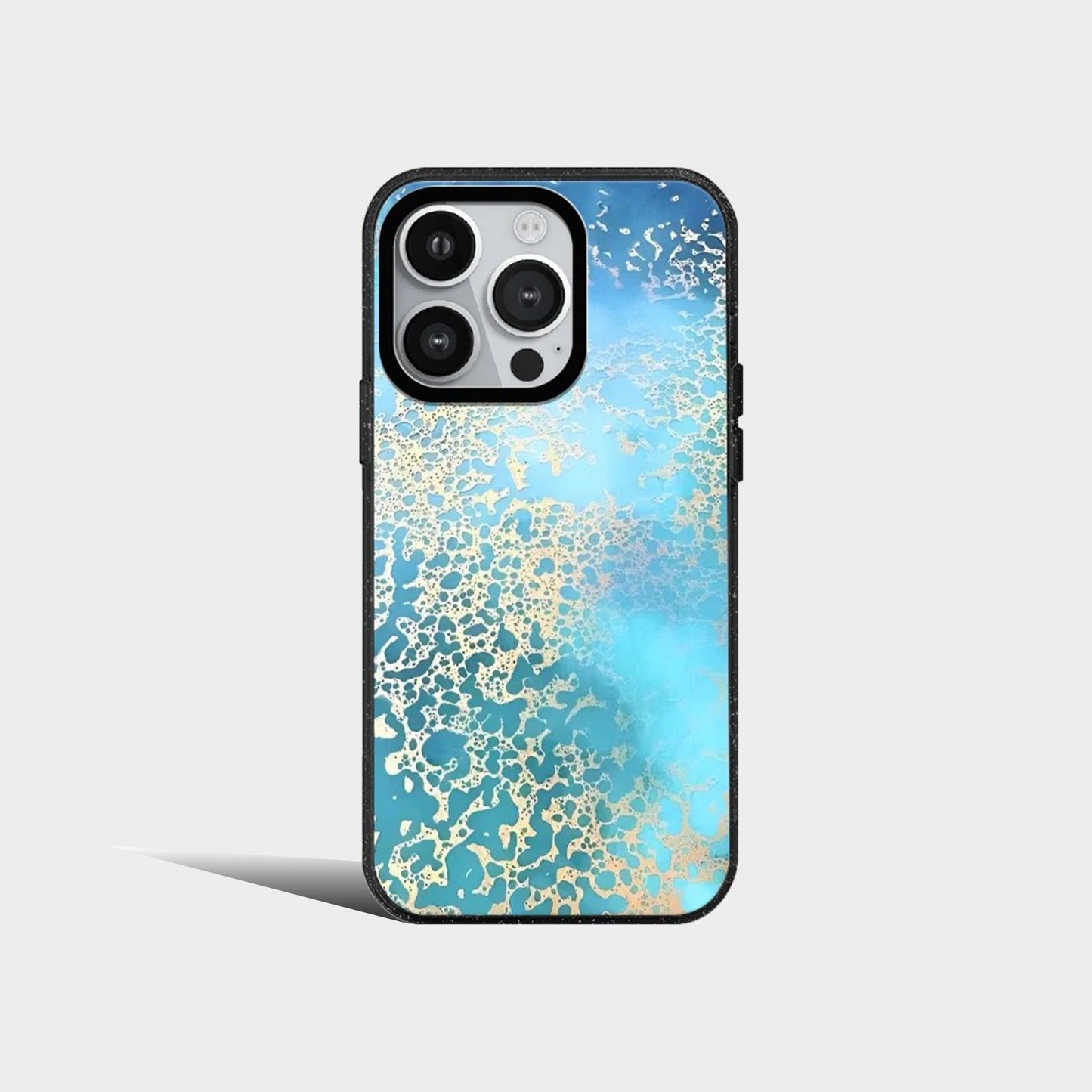 Dreamy Blue Ocean Aurora Oil Painting Sunlight Acrylic Phone Case