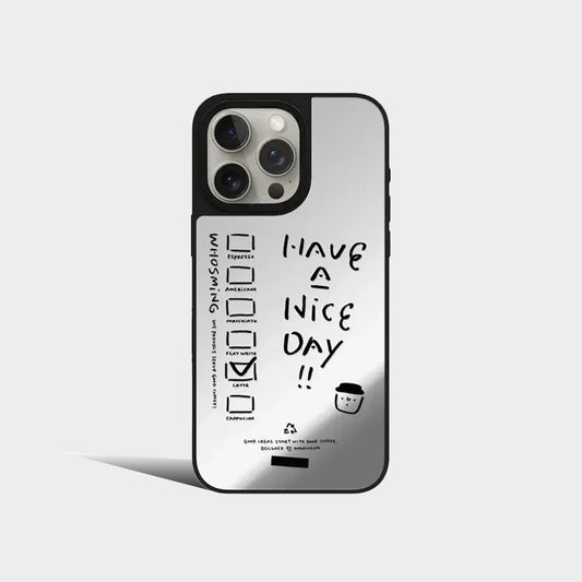 Coffee Makes Me Happy Mirror Magnetic Iphone Case