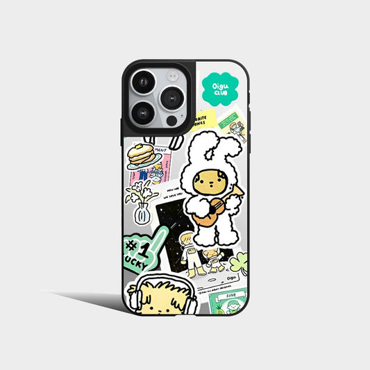 Cute Cream Puppy Fun New Mirror Phone Case