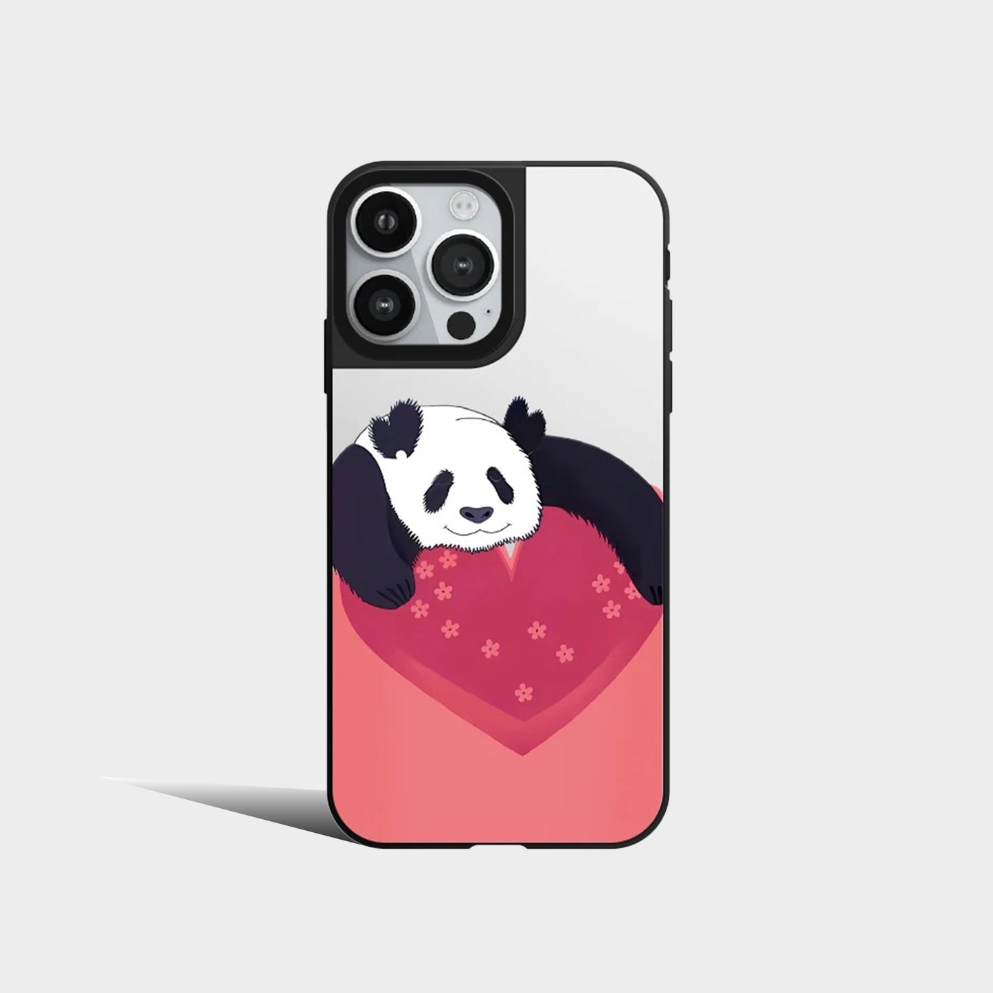 Cute Panda Funny Mirror Phone Case