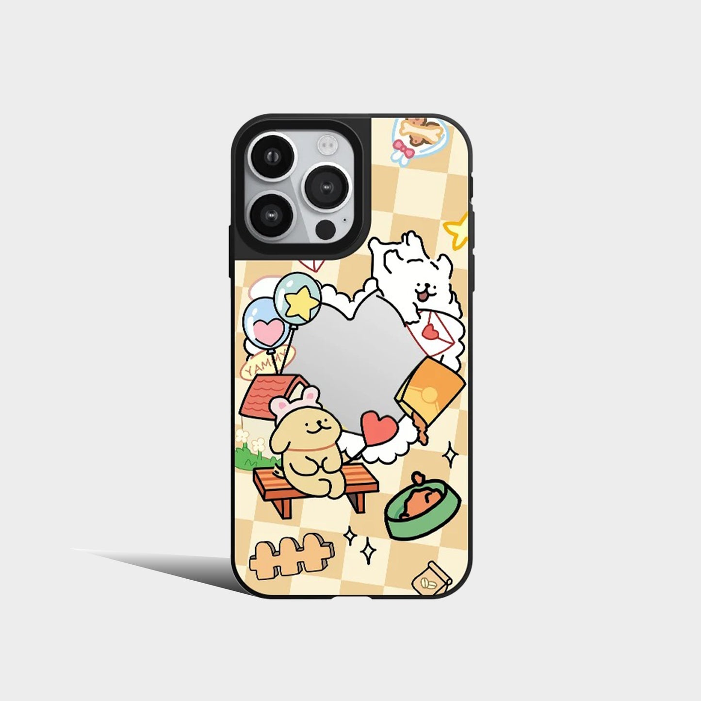 Cute Line White Brown Puppy Phone Case