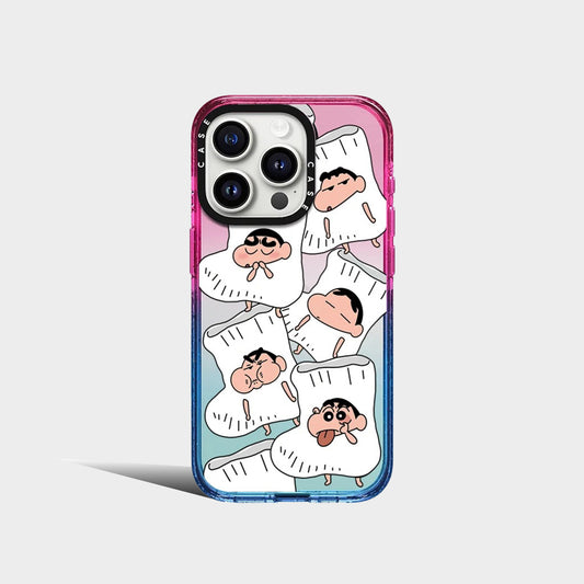 Anime Crayon Shin-chan Cartoon Cotton Candy Acrylic Phone Case