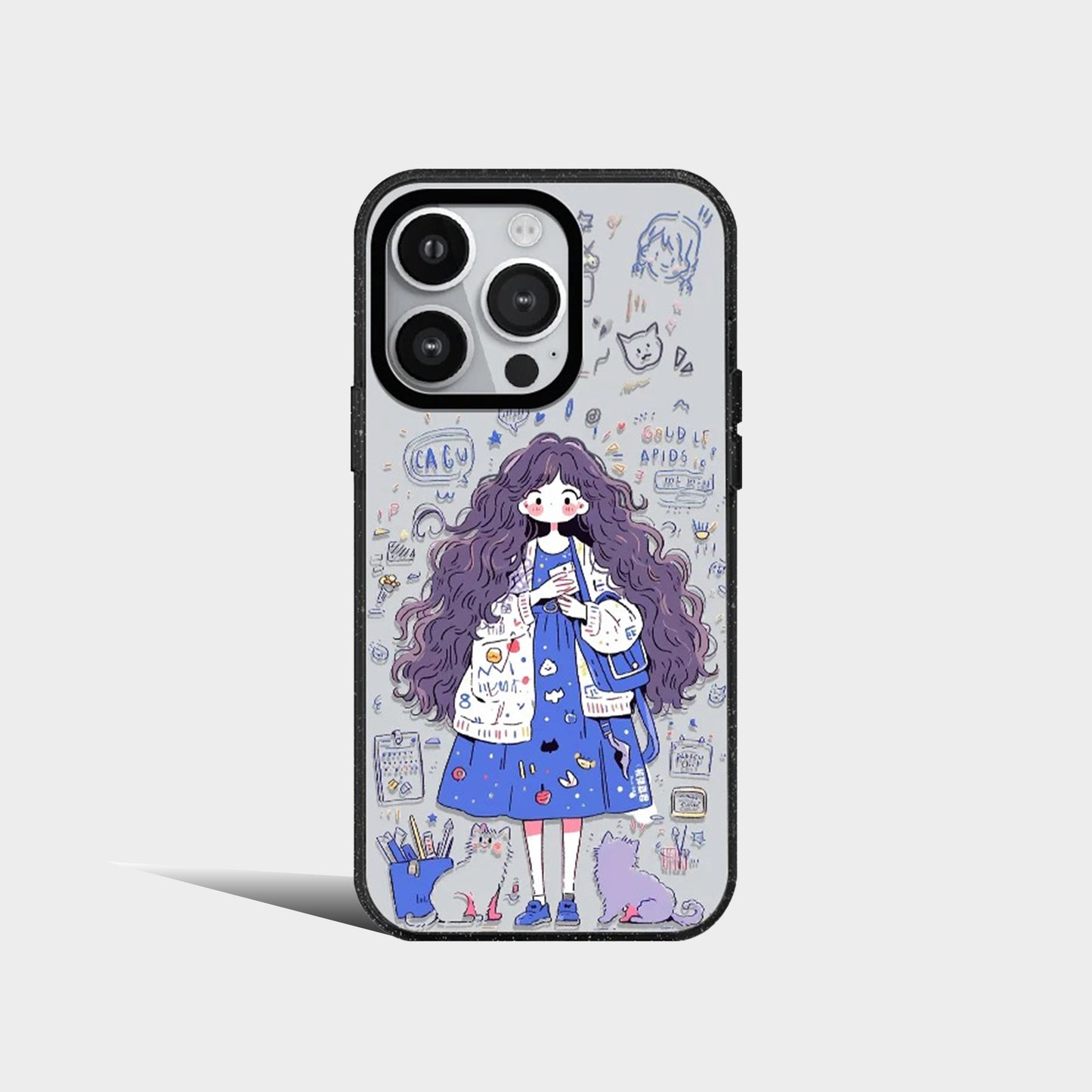 Acrylic Cute Fashion Girl Happy Hour Phone Case