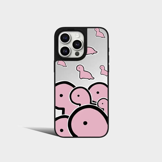 Cute Dinosaur Mirror Magnetic iPhone Case