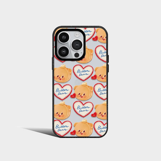 Cute Butter Bear Brown Acrylic With MagSafe Phone Case