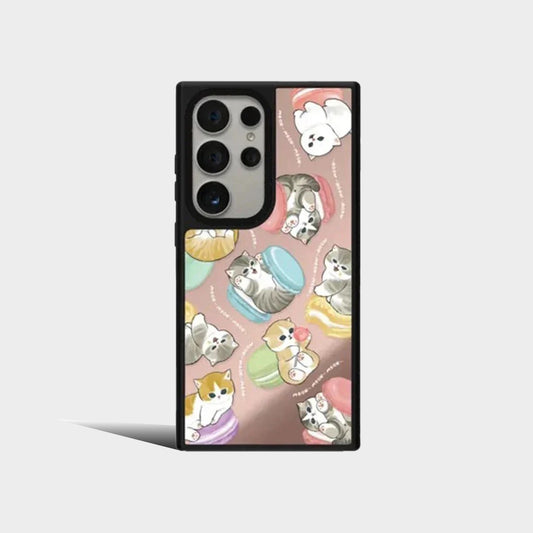 Cartoon Animals Mirror Surface Protective Case for Samsung Galaxy