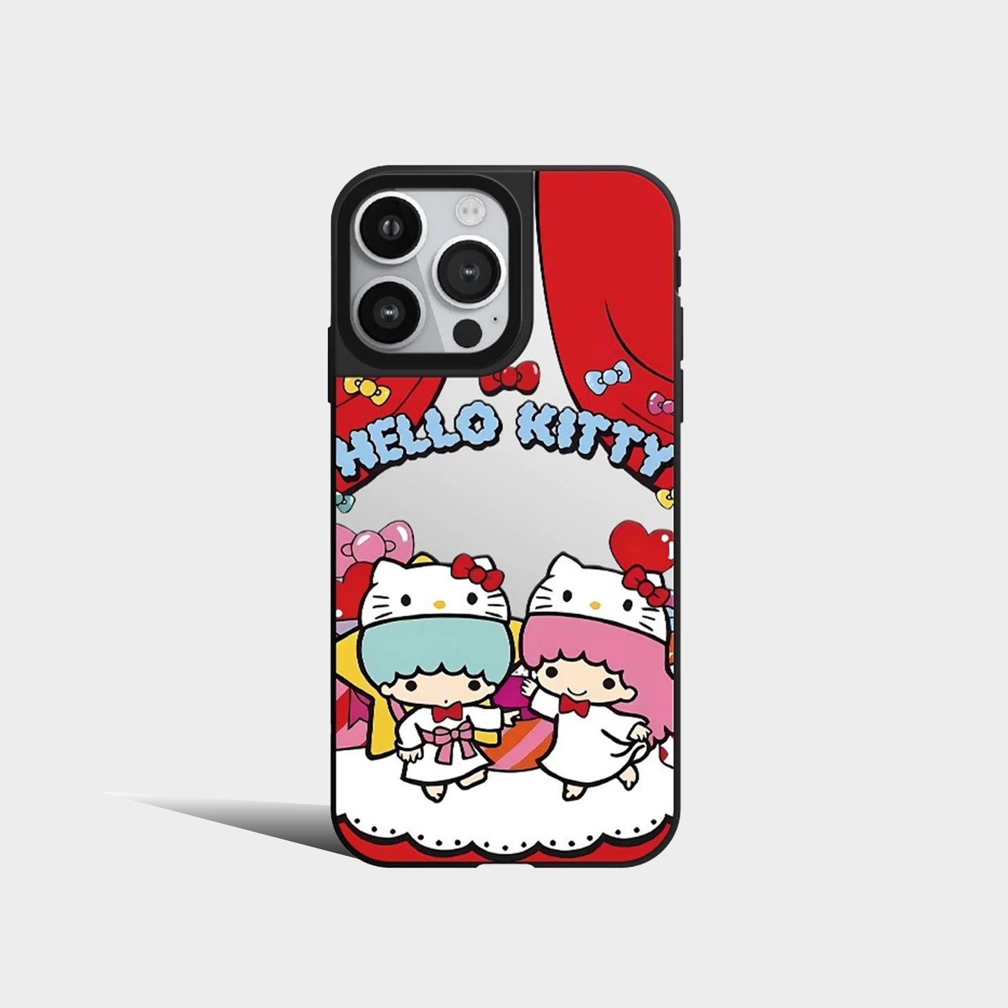 Cartoon Anime Hello Kitty Mirror Phone Case With MagSafe