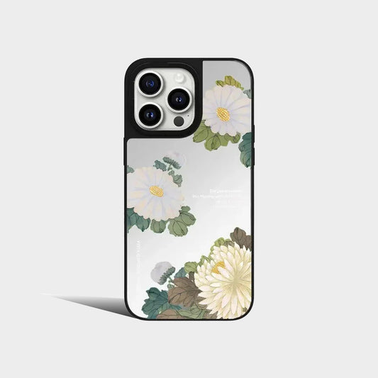 Mirror Korean Museum Flower Phone Case Cover for iPhone Case