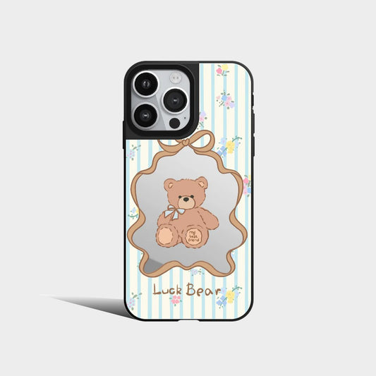 Cute Light-colored Floral Bow Lamb Rabbit Bear Elephant Mirror Phone Case