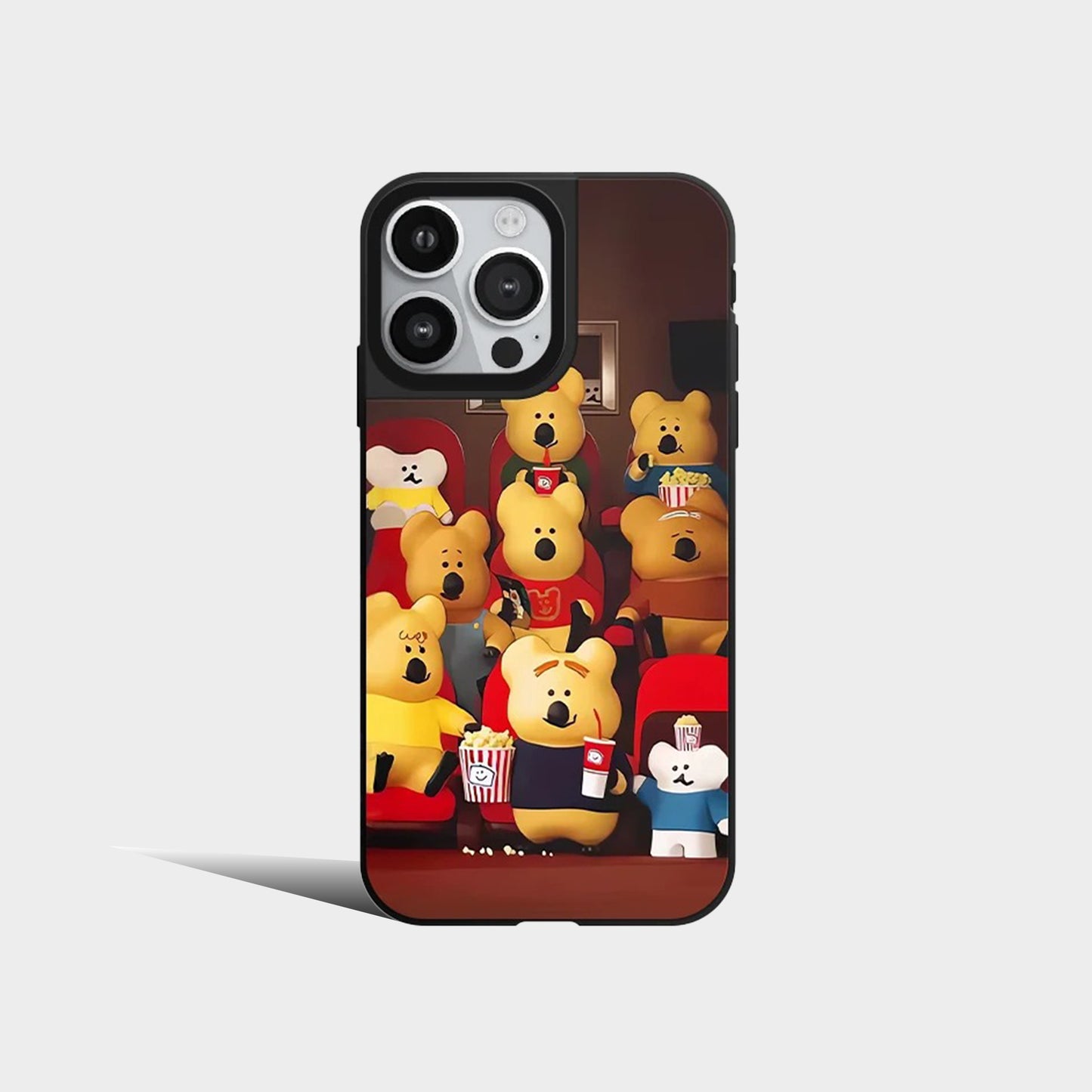 Mirror Cute Brown Bear And Friends Phone Case