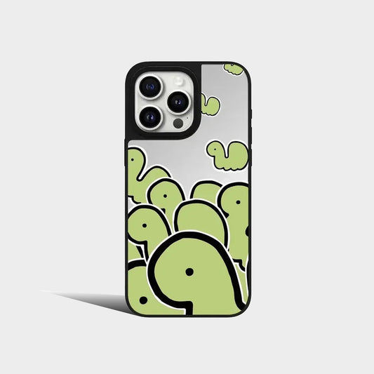 Cute Dinosaur Mirror Magnetic iPhone Case