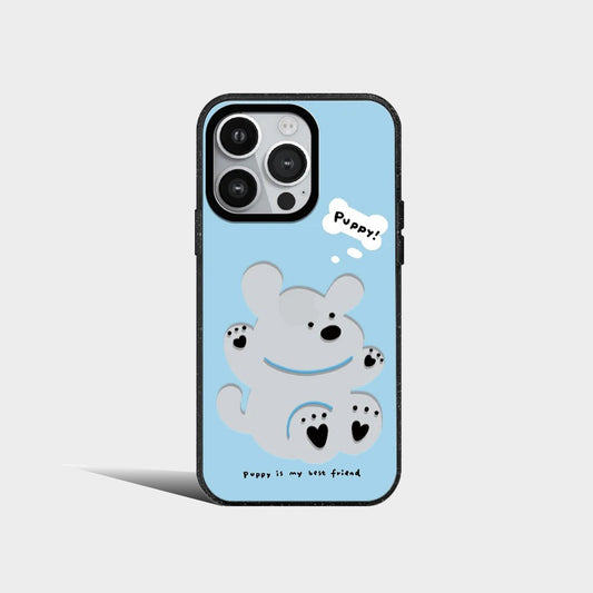 Cute Puppy With Headphones Little Pig Acrylic Phone Case