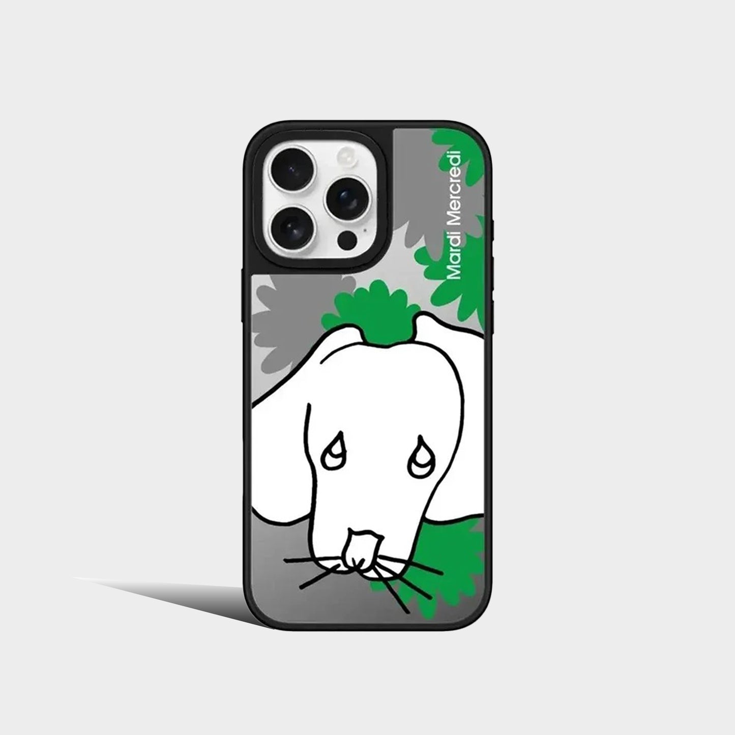 Abstract Drawing Dogs Mirror iPhone Case