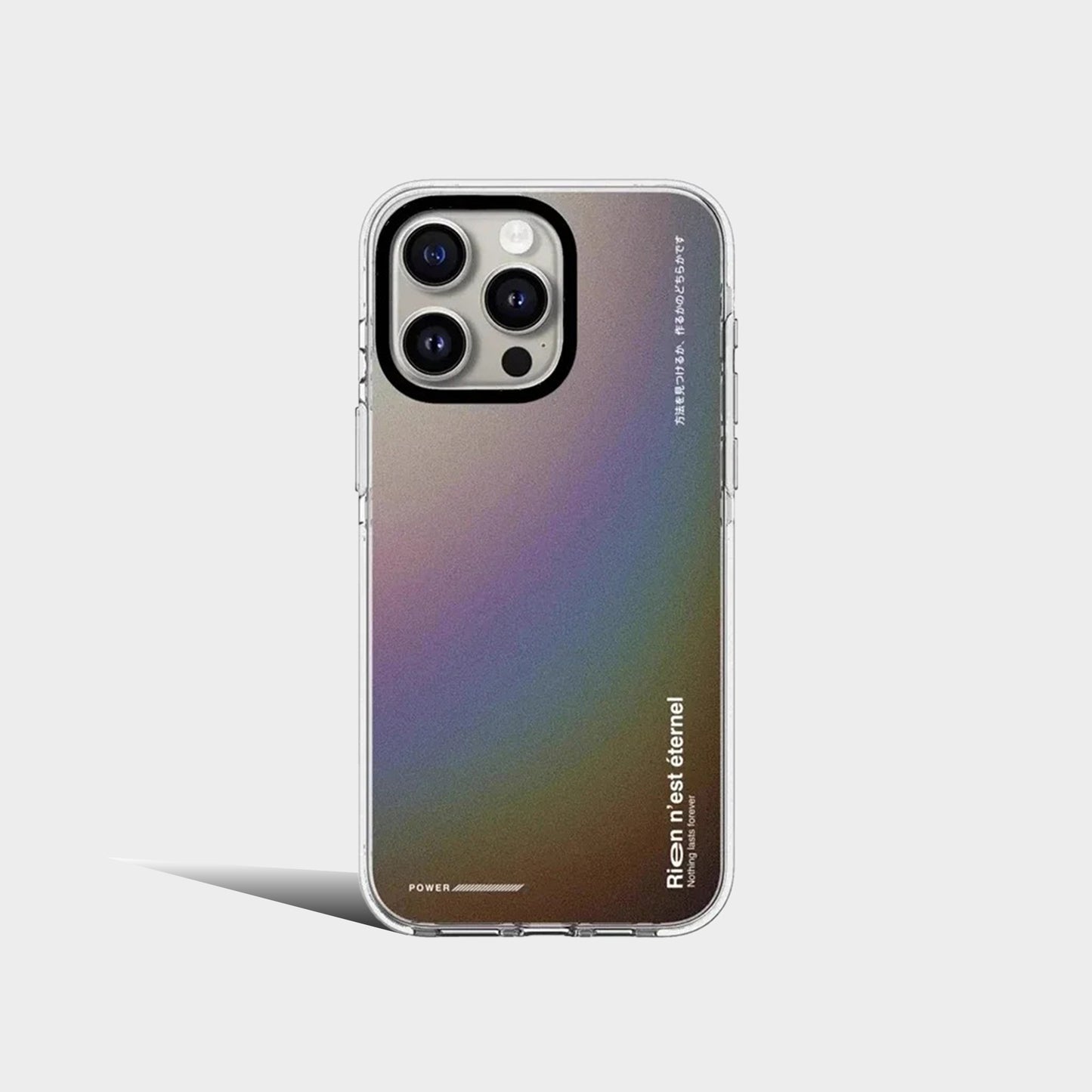 Aurora 2.0 Acrylic Black White Border iPhone Case