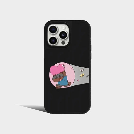 Cute Dog Creative Lovers Mirror Magnetic Iphone Case