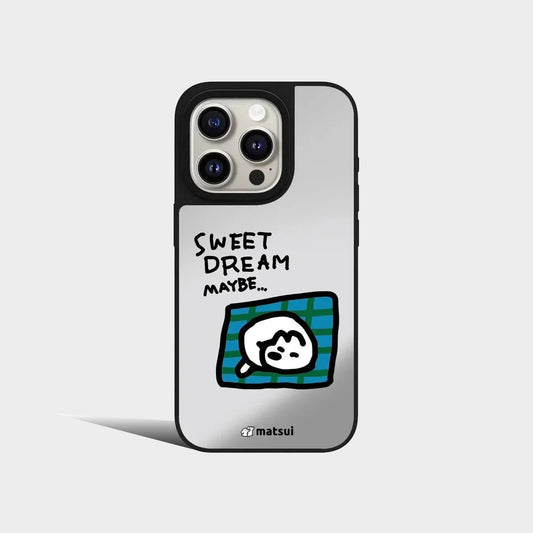 Cartoon White Dog Friend Mirror IPhone Case