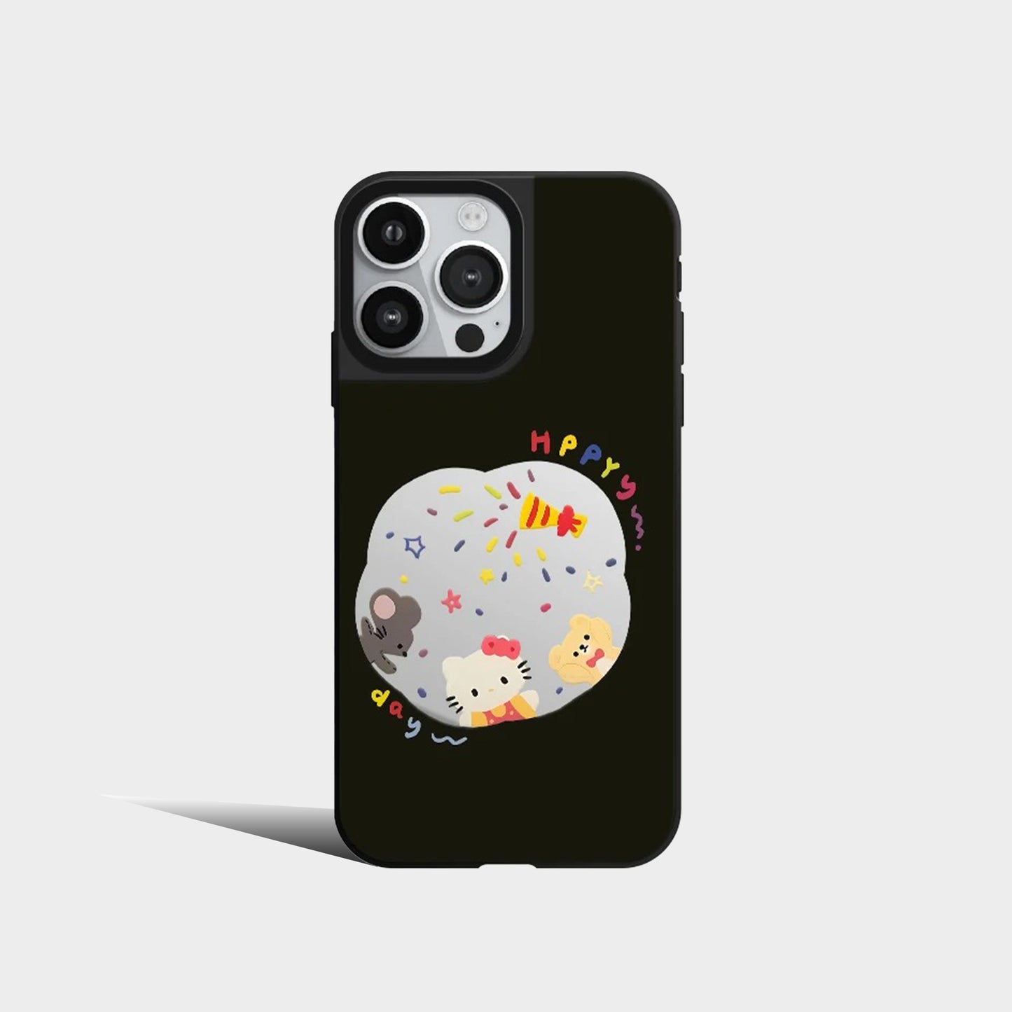 Cartoon black Hello Kitty Mirror Phone Case