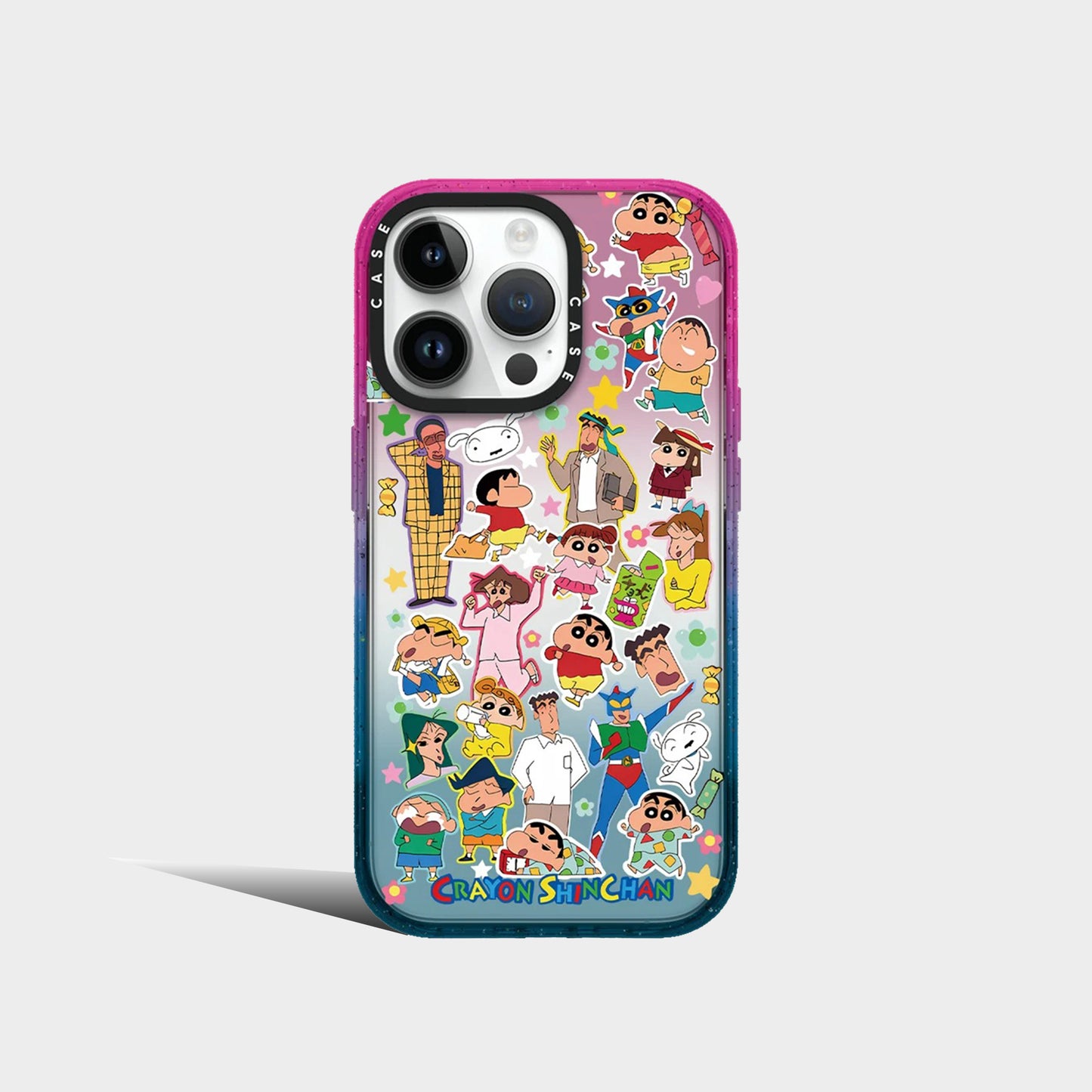 Anime Crayon Shin-chan Cartoon Cotton Candy Acrylic Phone Case