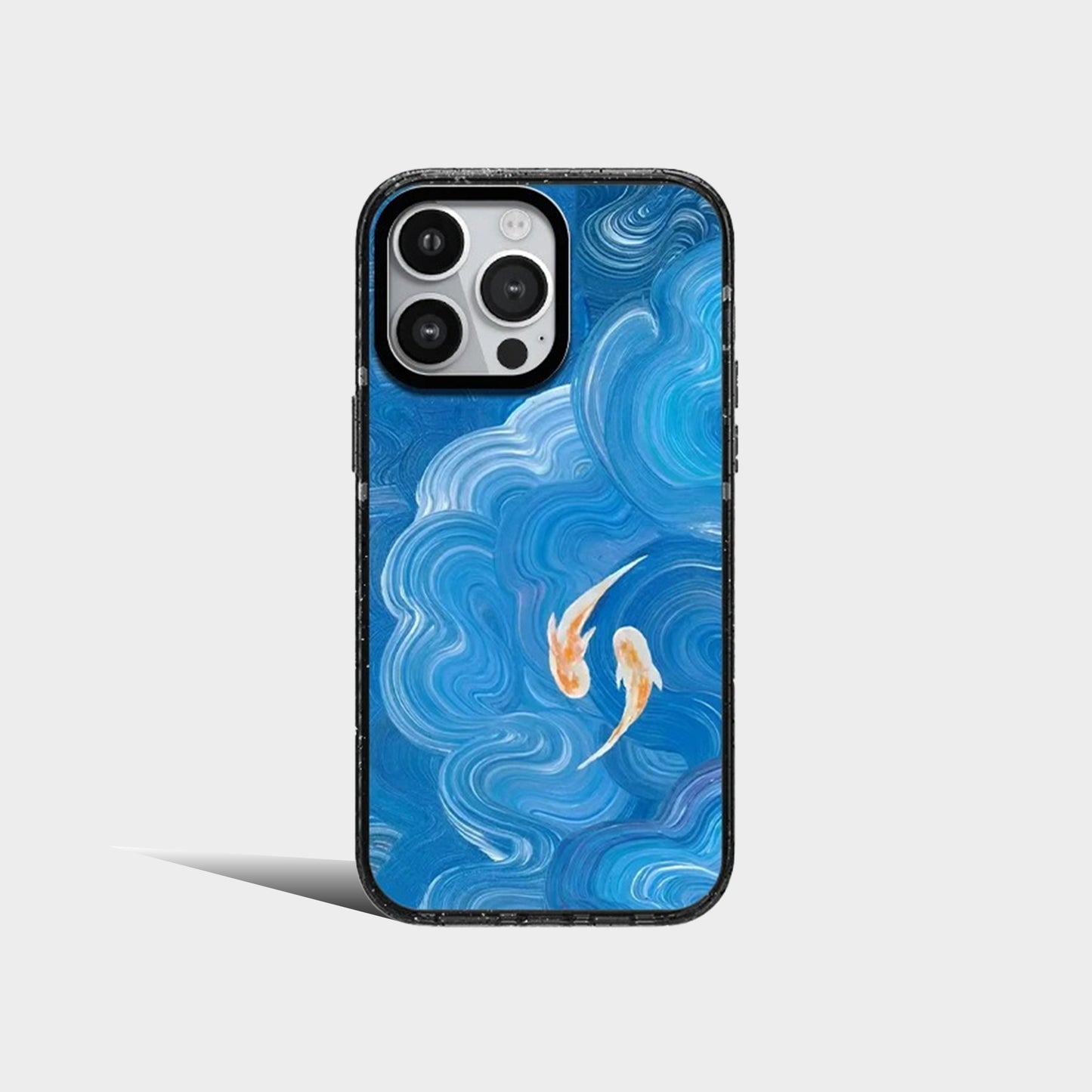 Dreamy Blue Ocean Aurora Oil Painting Sunlight Acrylic Phone Case