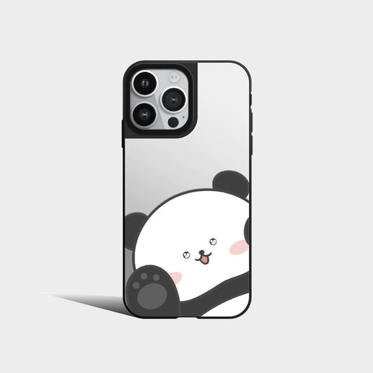 Cute Panda Funny Mirror Phone Case