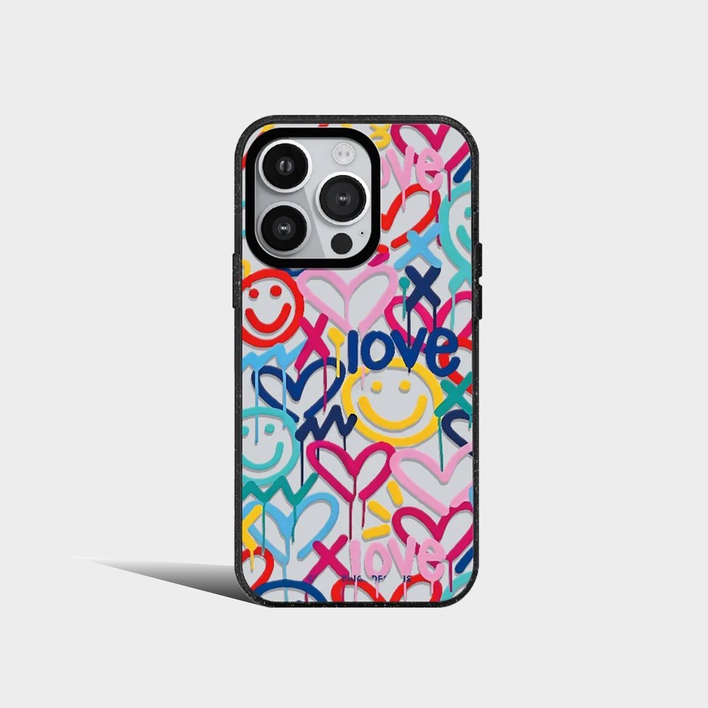 Colorful Love Heart Pretty Acrylic Phone Case