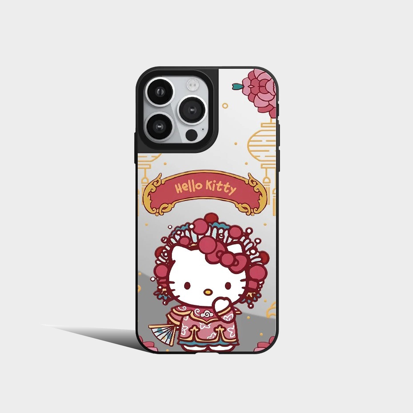 Cartoon Anime Hello Kitty Mirror Phone Case With MagSafe