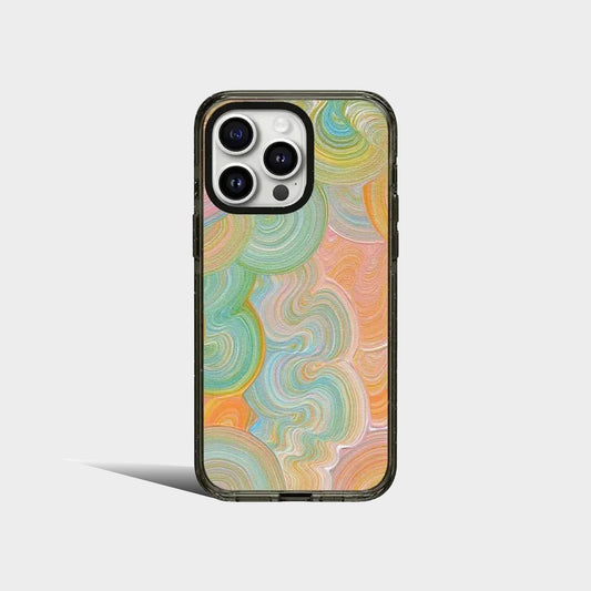 Color Block Oil Painting 2.0 Acrylic Black Border iPhone Case