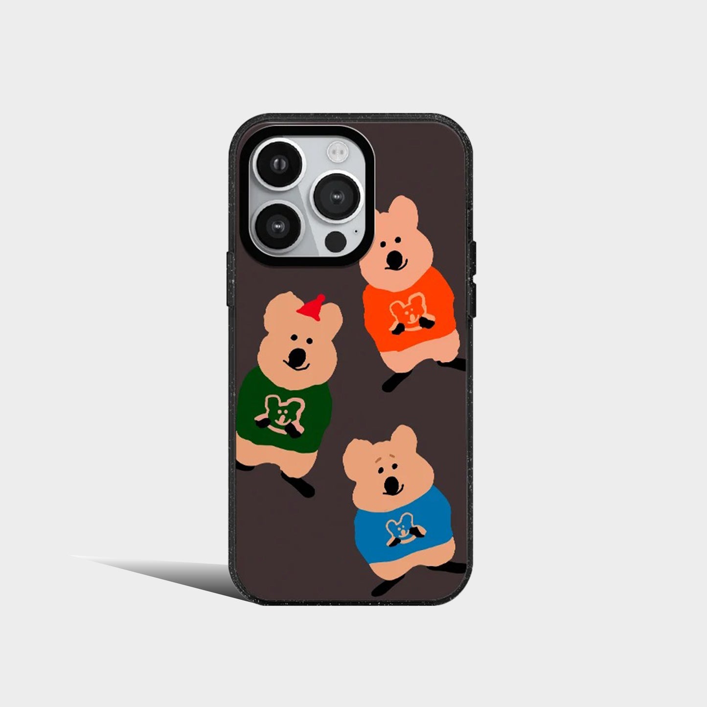 Cute Brown Bear And Friends Cartoon Acrylic Phone Case