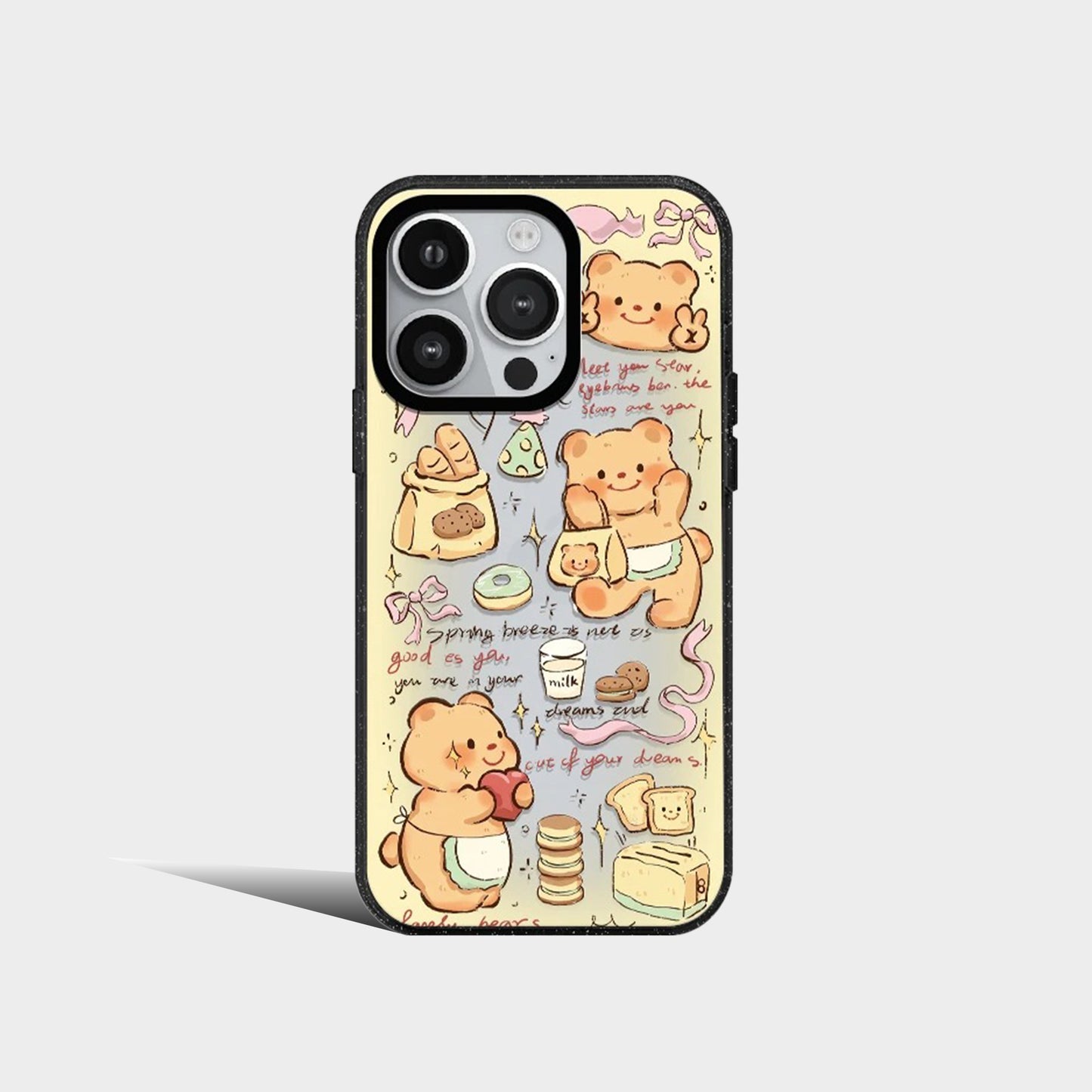 Cute Butter Bear Brown Acrylic With MagSafe Phone Case