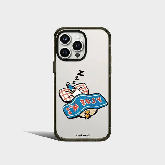 2.0 Acrylic Tired Duck Pattern iPhone Case