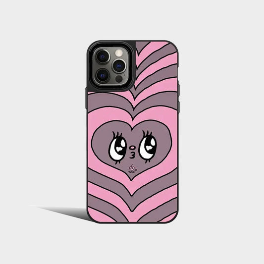 Pink Rabbit Mirror Surface MagSafe Pattern Iphone Case