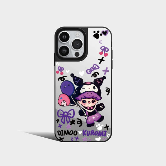 Cartoon Sanrio Kuromi Cute Mirror Phone Case