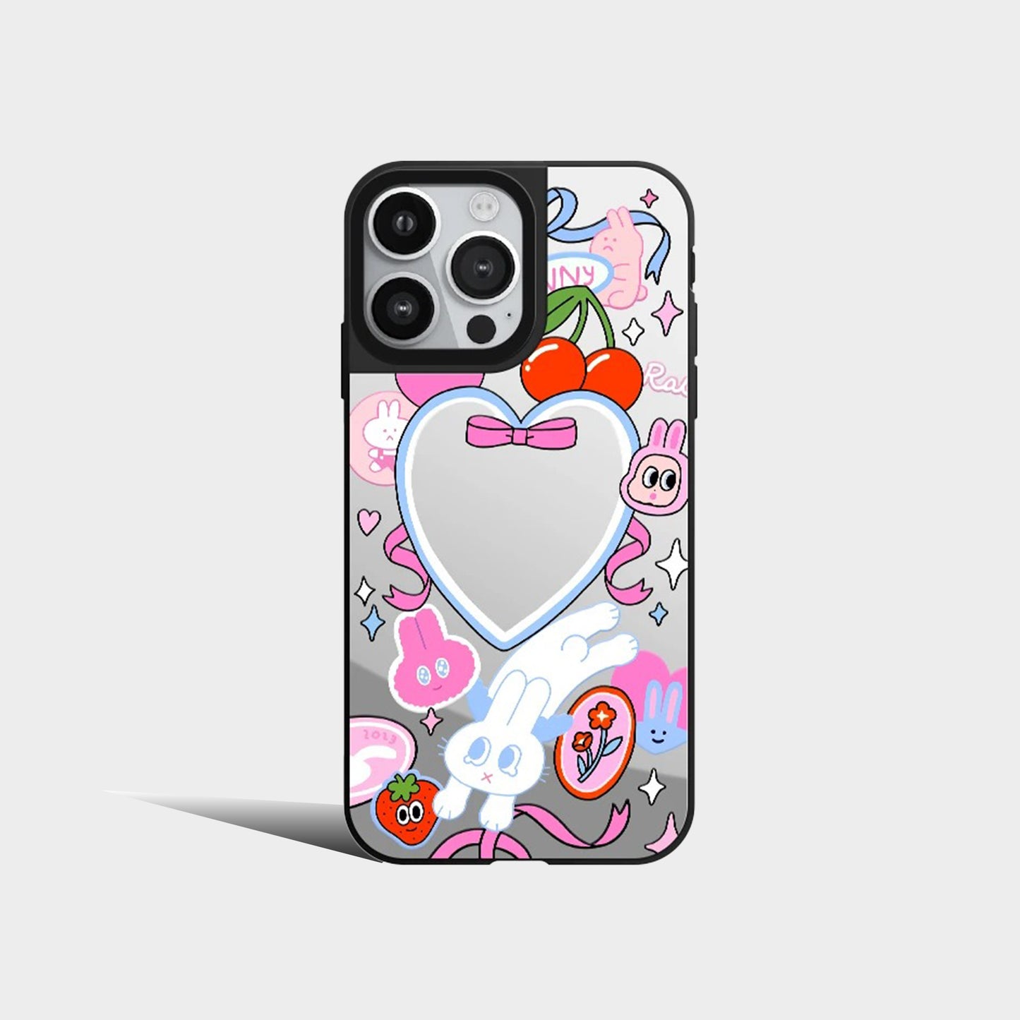 Korea Cute Rabbit Mirror Phone Case