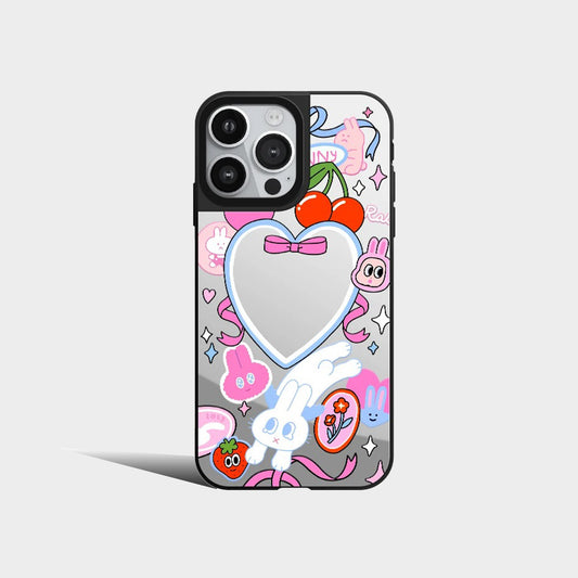 Korea Cute Rabbit Mirror Phone Case